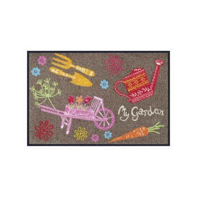 Paillasson tissé motif floral GARDEN UN AMOUR DE TAPIS