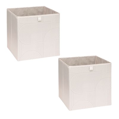 Lot de 2 boîtes de rangement cubes à motifs arches MIX'N MODUL ATMOSPHERA