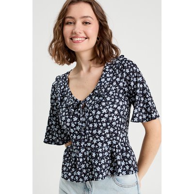 Blouse noeud et volants CACHE CACHE
