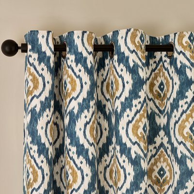 Suri Geo Lined Eyelet Curtains PINEAPPLE ELEPHANT