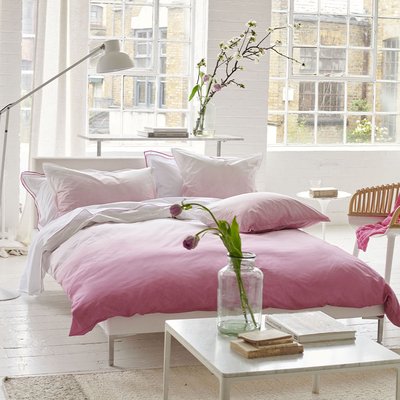 Housse de couette bicolore en percale de coton, SHOSHI DESIGNERS GUILD