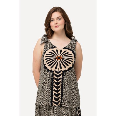 Top sans manches en coton bio. Décolleté ULLA POPKEN