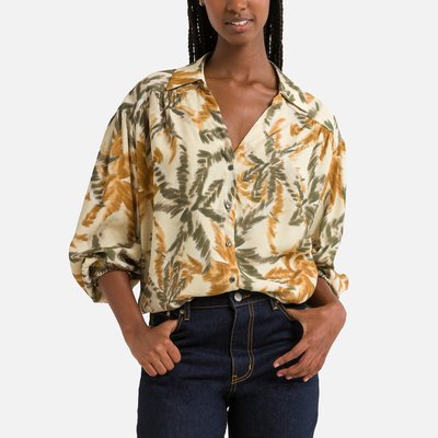 Bedruckte Bluse mit langen Ärmeln SEE U SOON