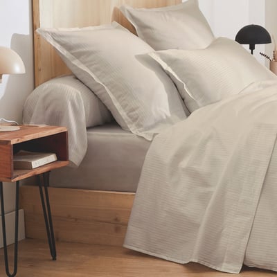 Drap-housse satin de coton uni TRADILINGE