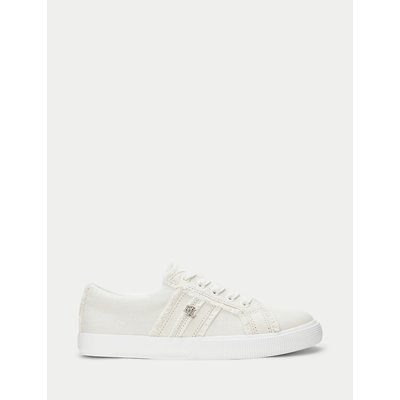 Baskets effilochées en toile JANSON LAUREN RALPH LAUREN