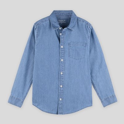 Chemise manches longues imitation jean en coton BIO MONOPRIX KIDS