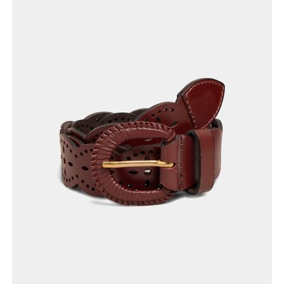 Ceinture Laura En Cuir Festonné Perforé GALERIES LAFAYETTE