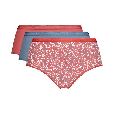 Lot 2 + 1 gratuit slips midi en coton bio PLAYTEX