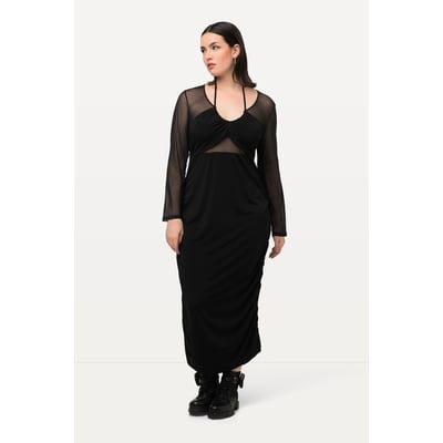 Robe maxi, décolleté en V et manches longues ULLA POPKEN