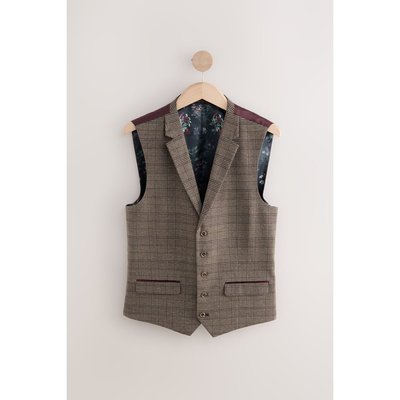 Gilet de costume aux carreaux et liserés NEXT