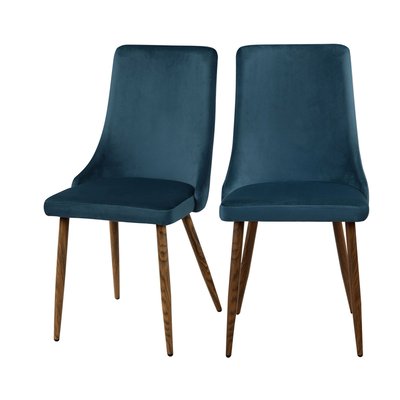 Lot de 2 chaises en velours - VINNI RENDEZ-VOUS DÉCO