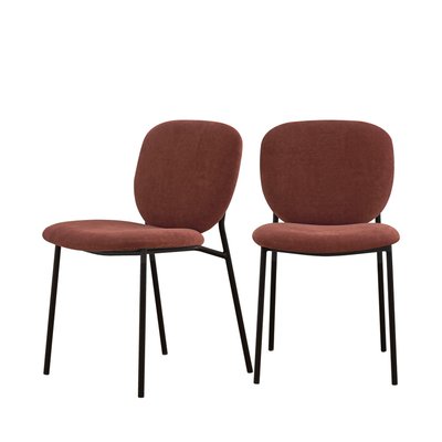Lot de 2 chaises en tissu et métal - Dalby DRAWER