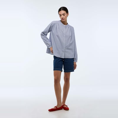 Blouse manches longues à carreaux en coton BIO GOTS MONOPRIX