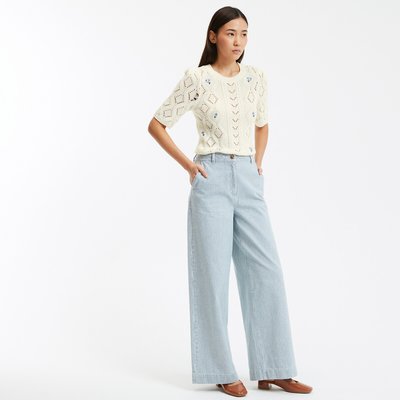 Wide Leg Trousers with High Waist LA REDOUTE COLLECTIONS