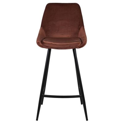 Chaise plan de travail daim  piètement métal BARI ZAGO