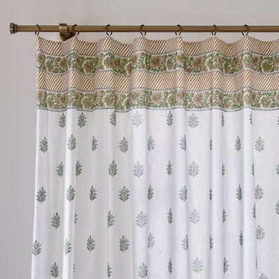 Voilage motif floral coton anneaux, Daya LA REDOUTE INTERIEURS