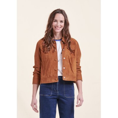 Veste suedine marron femme top