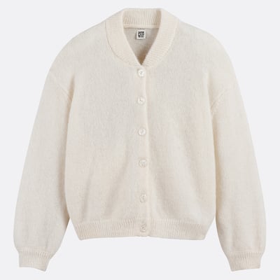 High Neck Cardigan in Chunky Alpaca Blend Knit LA REDOUTE COLLECTIONS