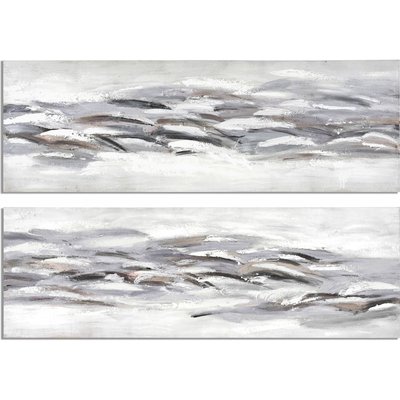 Tableau abstrait en toile, Motif poissons RECOLLECTION