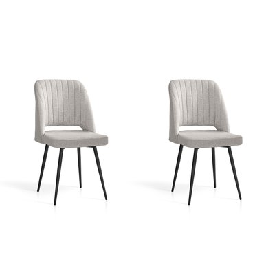 Lot de 2 chaises tissu et métal, Veyra HISPANOHOGAR