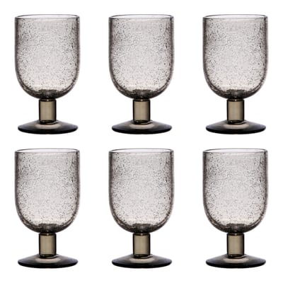 Verre à pied 28 cl Luberon bullé  (lot de 6) TABLE PASSION