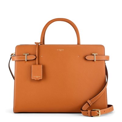 Sac à main grand en cuir grainé EMILIE LE TANNEUR