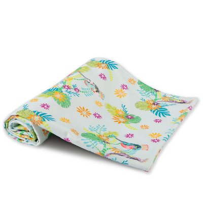 Drap de douche coton & autres fibres PERRUCHES PRINT GARNIER-THIEBAUT