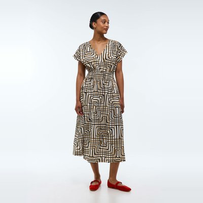 Robe cintrée imprimée en coton BIO GOTS MONOPRIX