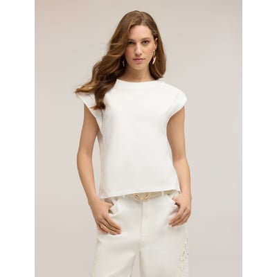 T-shirt kimono avec broderies MOTIVI