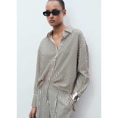 Chemise rayée texturée MANGO