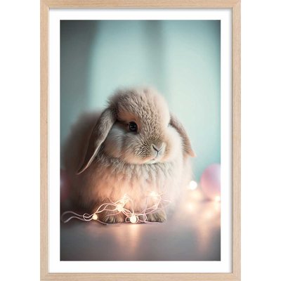 Affiche enfant lapin lumineux HEXOA