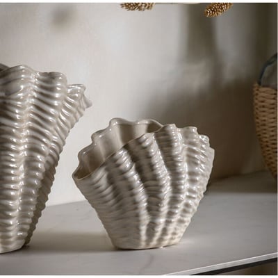 24cm Seashell Stoneware Vase ÉDITÉ