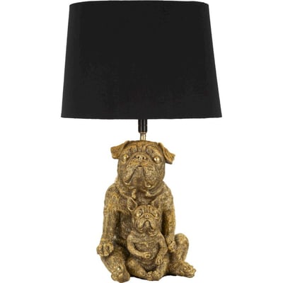 Lampe à poser duo de chiens sculptés MODERN RECOLLECTION
