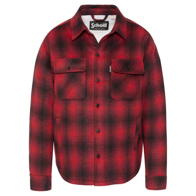 Veste à carreaux doublée sherpa SCHOTT