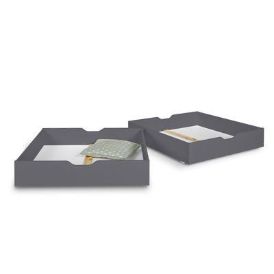 Lot de 2 tiroirs pour lit superposé Bois massif  AARON AKITEN RETAIL