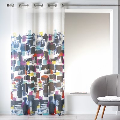 Voilage en Etamine Légère Imprimée  - Effet "Tableau" HOME MAISON