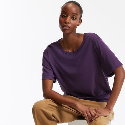 Tee shirt col rond manches courtes LA REDOUTE COLLECTIONS