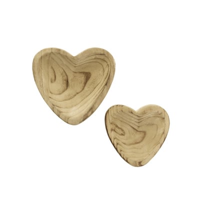 Bol bois coeur  set de 2 MADAM STOLTZ