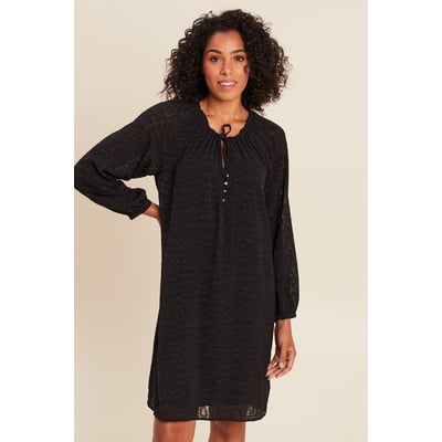 Robe courte évasée col v manches longues BREAL