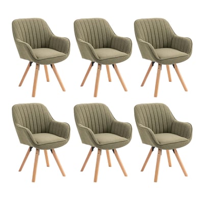 Lot de 6 fauteuil de salle à manger rotatif scandinave, CARSON MEUBLES COSY