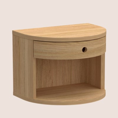 Chevet suspendu demi-cercle 1 tiroir 1 niche - MACON HELLIN, DEPUIS 1862