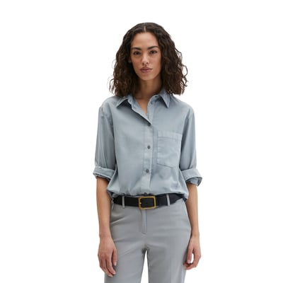 Blouse relaxed cropped en satin de coton MARC O'POLO