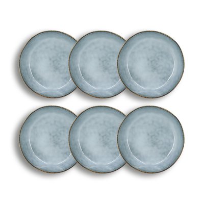 Lot de 6 assiettes coupes en grès 15,5cm, ARONAL OGO LIVING