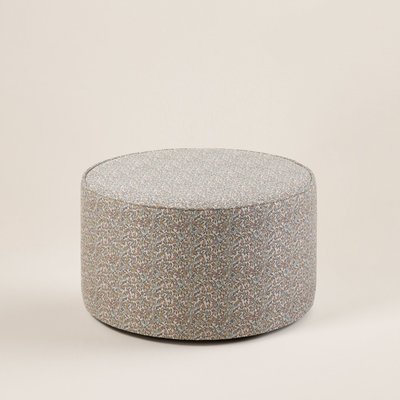 Pouf en Revetement jacquard motif floral  MAHARA MADURA