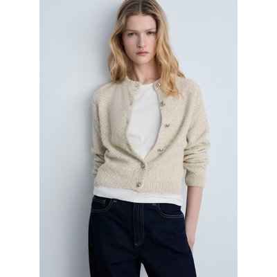 Veste grosse maille à boutons MANGO