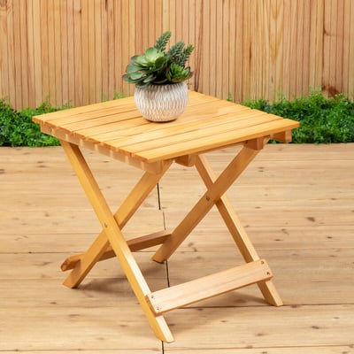 Salome Solid Wood Folding Garden Table SO'HOME