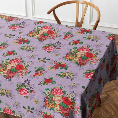 Nappe rectangulaire en coton MIA lila VENT DE BOHÈME
