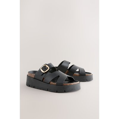 Sandales en cuir à boucle et brides NEXT