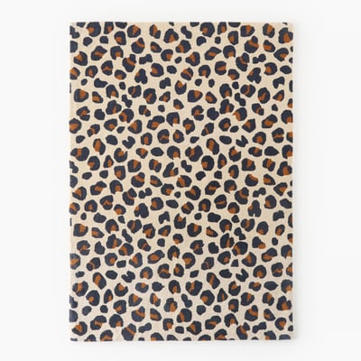 Tapis tufté léopard , 100% laine MONOPRIX