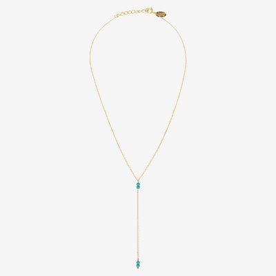 Collier cravate longue venus turquoise CAROLINE NAJMAN
